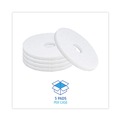 Floor Pads-Cleaning, Buffing & Polishing | Boardwalk BWK4014WHI 14 in. Diameter Polishing Floor Pads - White (5/Carton) image number 3