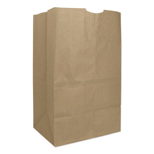 Grocery Bags | Ross & Wallace Paper Products 130321500PK/BL 8.13 in. x 5.88 in. x 12.5 in. #20 Squat Size Extra-Heavy-Duty Grocery Paper Bags - Kraft (500/Bundle) image number 0