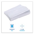 Resealable Bags | Boardwalk BWKSANDWICHBAG 1.15 mil 6.5 in. x 5.8 in. Reclosable Food Storage Sandwich Bags - Clear (500/Box) image number 7