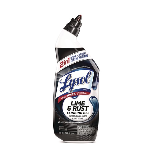 Toilet Bowl Cleaners | LYSOL Brand 19200-98013 24 oz. Disinfectant Toilet Bowl Cleaner with Lime/Rust Remover - Atlantic Fresh Scent image number 0
