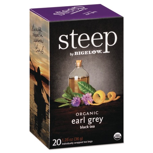 Tea | Bigelow RCB17700 1.28 oz. Tea Bag Steep Tea - Earl Grey (20/Box) image number 0