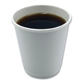Cups | Boardwalk BWKDW10HCUPPK 10 oz. Double-Walled Paper Hot Cups - White (25/Pack) image number 3