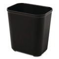 Indoor Waste Receptacles | Rubbermaid Commercial FG254300BLA 7 gal. Fiberglass Wastebasket - Black image number 2