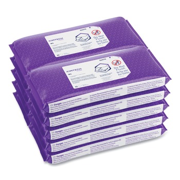 Kimtech 06070 W4 PreSat 1-Ply 9 in. x 11 in. 70% IPA Alcohol Wipers - White (10/Carton)