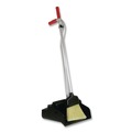 Dust Pans | Unger EDPBR 33 in. x 12 in. Metal Ergo Dustpan with Broom - Red/Silver image number 1