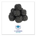 Grill Scrubbers | Boardwalk 84BWK SS 2-1/2 in. x 2-3/4 in. Stainless Steel Scrubber - Steel Gray (12/Carton) image number 2