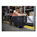Carts & Trucks | Rubbermaid Commercial FG460800BLA 300 lbs. Capacity 59 Gallon Plastic Cube Truck - Black image number 5