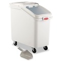 Food Storage Containers & Lids | Rubbermaid Commercial FG360288WHT 15.5 in. x 29.5 in. x 28 in. 26.18 gal. ProSave Mobile Plastic Ingredient Bin - White image number 2
