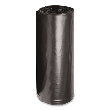 REPRO TRASH BAGS | Boardwalk X7658AKKR01 38 in. x 58 in. 60 gal. 1.5 mil Reprocessed Resin Perforated Roll Can Liners - Black (100/Carton)
