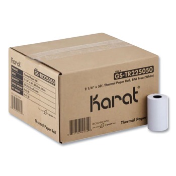 ROLL PAPER | Karat GS-TR225050 2.25 in. x 50 ft. Thermal Paper Rolls - White (50/Carton)