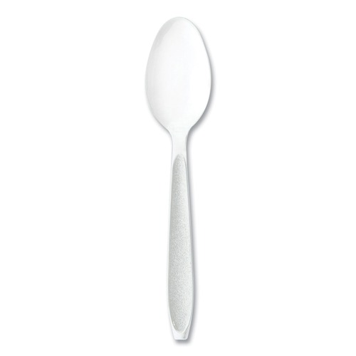 Disposable Spoons | SOLO HSWTX-0007 Impress Heavyweight Full-Length Polystyrene Cutlery Spoon - White (100/Box) image number 0