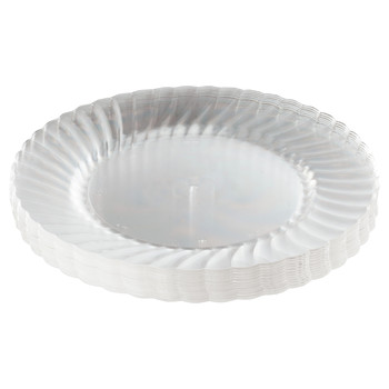 WNA RSCW91512 9 in. Diameter Classicware Plastic Plates - Clear (12/Pack, 15 Packs/Carton)