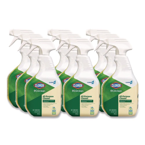 All Purpose Cleaners & Degreasers | Clorox 60276 Clorox Pro EcoClean 32 oz. Spray Bottle All-Purpose Cleaner - Unscented (9/Carton) image number 0