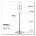 Hand Sanitizer Accessories | Dial Professional 09495EA FIT 15.7 in. x 15.7 in. x 58.3 in. Touch Free Dispenser Floor Stand - White image number 7