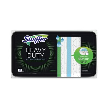 Swiffer 76472 10 in. x 8 in. Heavy-Duty Wet Refill Cloths - Open Window Fresh (120/Carton)