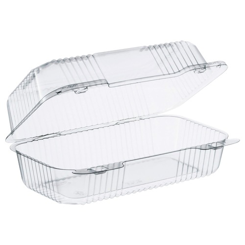 Food Containers & Lids | Dart C35UT1 StayLock 5.4 in. x 9 in. x 3.5 in. Hinged Lid Containers - Clear (250/Carton) image number 0
