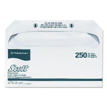 TOILET SEAT COVERS | Scott 39000 14.5 in. x 17 in. Personal Seats Toilet Covers - White (20/Carton)