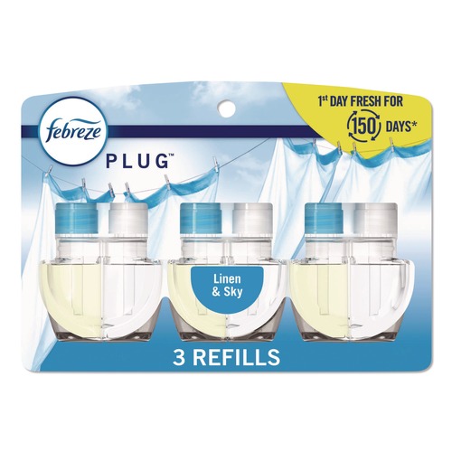 Air Fresheners & Odor Eliminators | Febreze 80781115 2.63 oz. PLUG Air Freshener Refills - Linen and Sky (6 Packs/Carton) image number 0