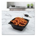Food Containers & Lids | Dart B12SB 12 oz. 5 in. x 5 in. x 2 in. Plastic PresentaBowls Pro Black Square Bowls - Black (504/Carton) image number 5