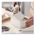 Bakery Boxes & Containers | SCT SCH 0911 6.25 in. x 3.75 in. x 2.13 in. Paper One-Piece Non-Window Bakery Boxes - White (250/Bundle) image number 4