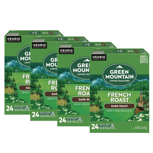 Coffee - Caffeinated | Green Mountain Coffee 5000330108 Coffee K-Cups - French Roast (96/Carton) image number 0