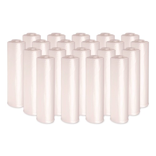 High-Density Trash Bags | Boardwalk Z6037XNKR01 30 in. x 37 in. 30 Gallon 16 mic High Density Industrial Coreless Roll Can Liners - Natural (500/Carton) image number 0