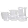 Food Storage Containers & Lids | Fabri-Kal 000000000009505261 4.6 in. Diameter Pro Kal Polyethylene Flush Fill Round Plastic Deli Lids - Clear (500/Carton) image number 4