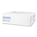 High-Density Trash Bags | Inteplast Group S386022N 60 gal. 22 microns 38 in. x 60 in. High-Density Interleaved Commercial Can Liners - Clear (25 Bags/Roll, 6 Rolls/Carton) image number 4