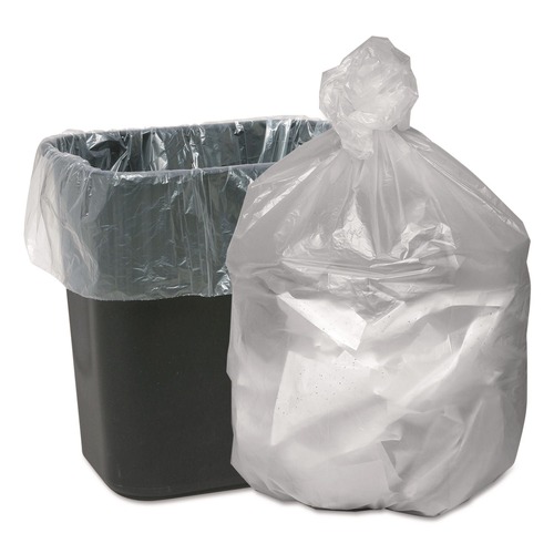 High-Density Trash Bags | Good 'n Tuff 1507824 24 in. x 31 in. 16 gal. 6 microns Waste Can Liners - Natural (50 Bags/Roll, 20 Rolls/Carton) image number 0