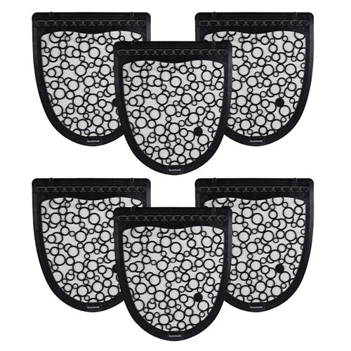 Safety Mats | Boardwalk BWKUMBW 17.5 x 20 Slip-Resistant Disposable Urinal Floor Mat 2.0 - Black/White (6/Carton) image number 0