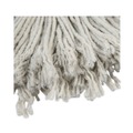 Mop Heads | Boardwalk BWKCM02024S #24 Banded Cotton Mop Heads - White (12/Carton) image number 2