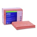 Cleaning Cloths & Wipes | Tork 192293 11.75 in. x 14.75 in. 1-Ply Small Pack Foodservice Cloth - Unscented/Red/Red Stripe (4/Carton) image number 1