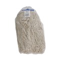 Mop Heads | Boardwalk BWK720C 20 oz. Economical Lie-Flat Cotton Fiber Mop Head - White (12/Carton) image number 1