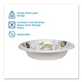 Bowls | Dixie SX12PATH Pathways 12 oz. Heavyweight Paper Bowls - Green/Burgundy (1000/Carton) image number 3
