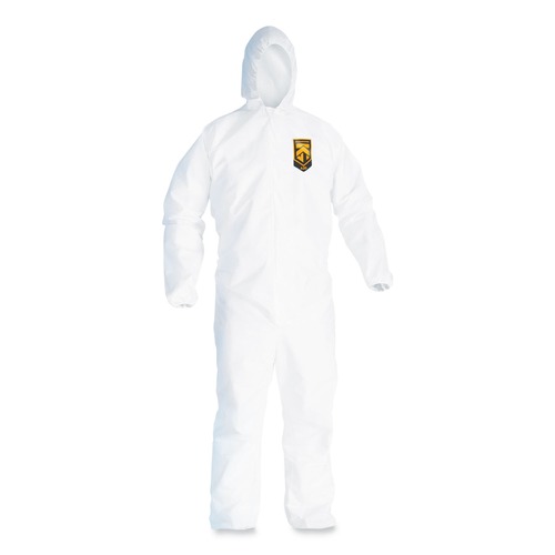 Hand Sanitizing Wipes | Ansell KCC49112 A20 Hood and Elastic-Back Breathable Particle Protection Coveralls - Medium, White (24/Carton) image number 0