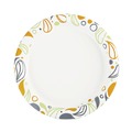 Plates | Boardwalk BWKDEER9PLT 9 in. Diameter Coated/Soak Proof Deerfield Printed Paper Plates - Multicolor (125/Pack, 8 Packs/Carton) image number 0