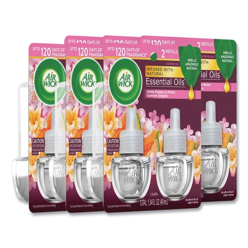 Metered Dispenser Refills | Air Wick 62338-91112 0.67 oz. Scented Oil Refills - Summer Delights (6/Carton) image number 0