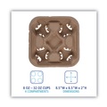 Cup Trays | Boardwalk BWK4CUPCARRIER Four Cup Carrier Tray for 8 - 32 oz. Cups - Kraft (300/Carton) image number 6