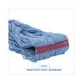 Mop Heads | Boardwalk BWK503BLNB 1 in. Super Loop Cotton/Synthetic Fiber Wet Mop Head - Large, Blue (12/Carton) image number 7