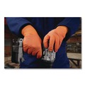 Food Service Disposable & Single Use Gloves | Ammex GWUOFN48050 9.06 in. 6 mil Ultra Industrial Flock-Lined Nitrile Disposable Gloves - X-Large/Orange (500/Carton) image number 6