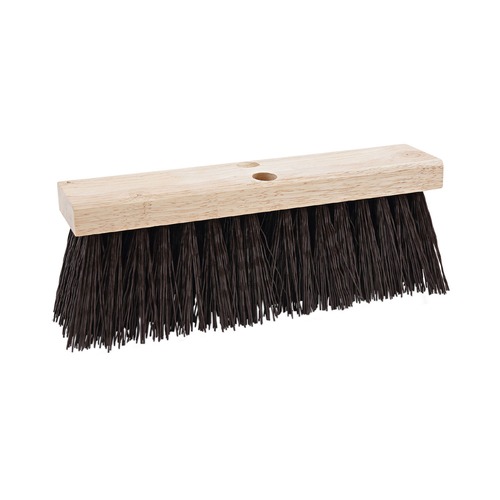 Brooms | Boardwalk BWK73160 6.25 in. Polypropylene Bristles 16 in. Brush Street Broom Head - Brown image number 0