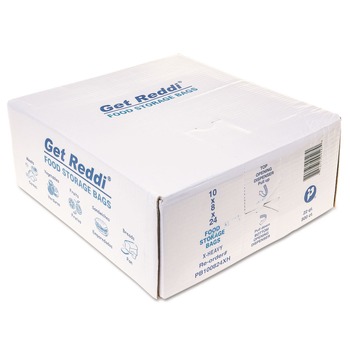 FOOD AND UTILITY BAGS | Inteplast Group PB100824XH 22-Quart 1.2 mil. 10 in. x 24 in. Food Bags - Clear (500/Carton)