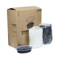 Food Containers & Lids | Pactiv Corp. OC32B 9.1 in. x 6.7 in. x 1.9 in. 32 oz. Newspring VERSAtainer Plastic Microwavable Oval Containers - Black/Clear (150/Carton) image number 2