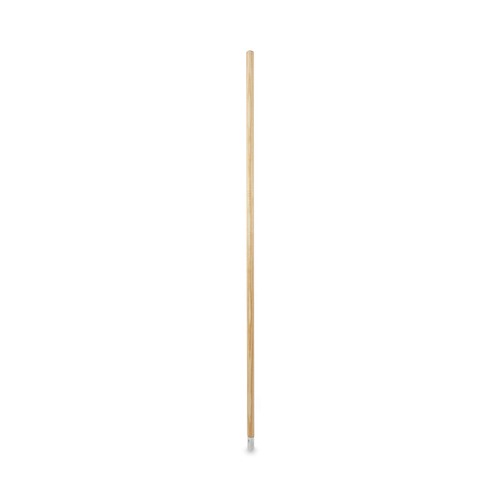 Handles & Braces | Boardwalk BWK833 1.13 in. Diameter x 54 in. Lacquered Wood Lie-Flat Screw-In Mop Handle - Natural image number 0