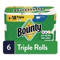 Perforated Roll & Hand Towels | Bounty 80799721 Select-a-Size Kitchen Roll Paper Towels, 2-Ply, 5.9 x 11, White, 123 Sheets/Triple Roll, 6 Rolls/Carton image number 5