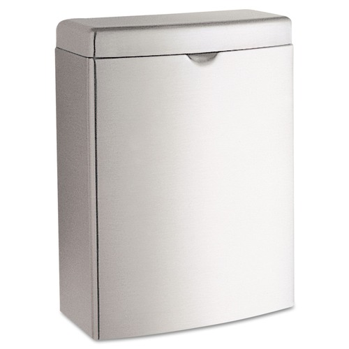 Feminine Care Dispensers & Receptacles | Bobrick B-270 Contura 1-Gallon Sanitary Napkin Receptacle - Stainless Steel image number 0