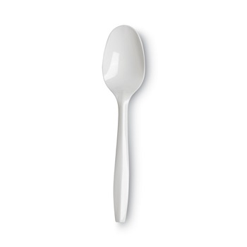 Dixie PTM21 Plastic Mediumweight Teaspoons - White (1000/Carton)