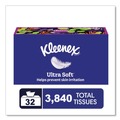 Facial Tissues | Kleenex 54316 Ultra Soft 3-Ply Facial Tissue - White (8/Carton) image number 2