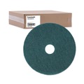 Floor Pads-Stripping | Boardwalk BWK4018GRE 18 in. Diameter Heavy-Duty Scrubbing Floor Pads - Green (5/Carton) image number 2