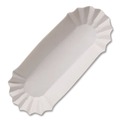 Food Containers & Lids | Hoffmaster 610740 6 in. x 2 in. x 2 in. Fluted Hot Dog Trays - White (3000/Carton) image number 3